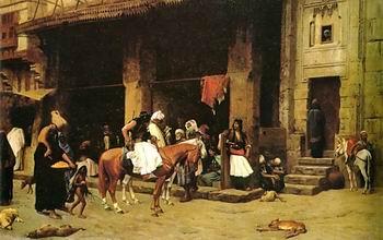 Arab or Arabic people and life. Orientalism oil paintings  455, unknow artist